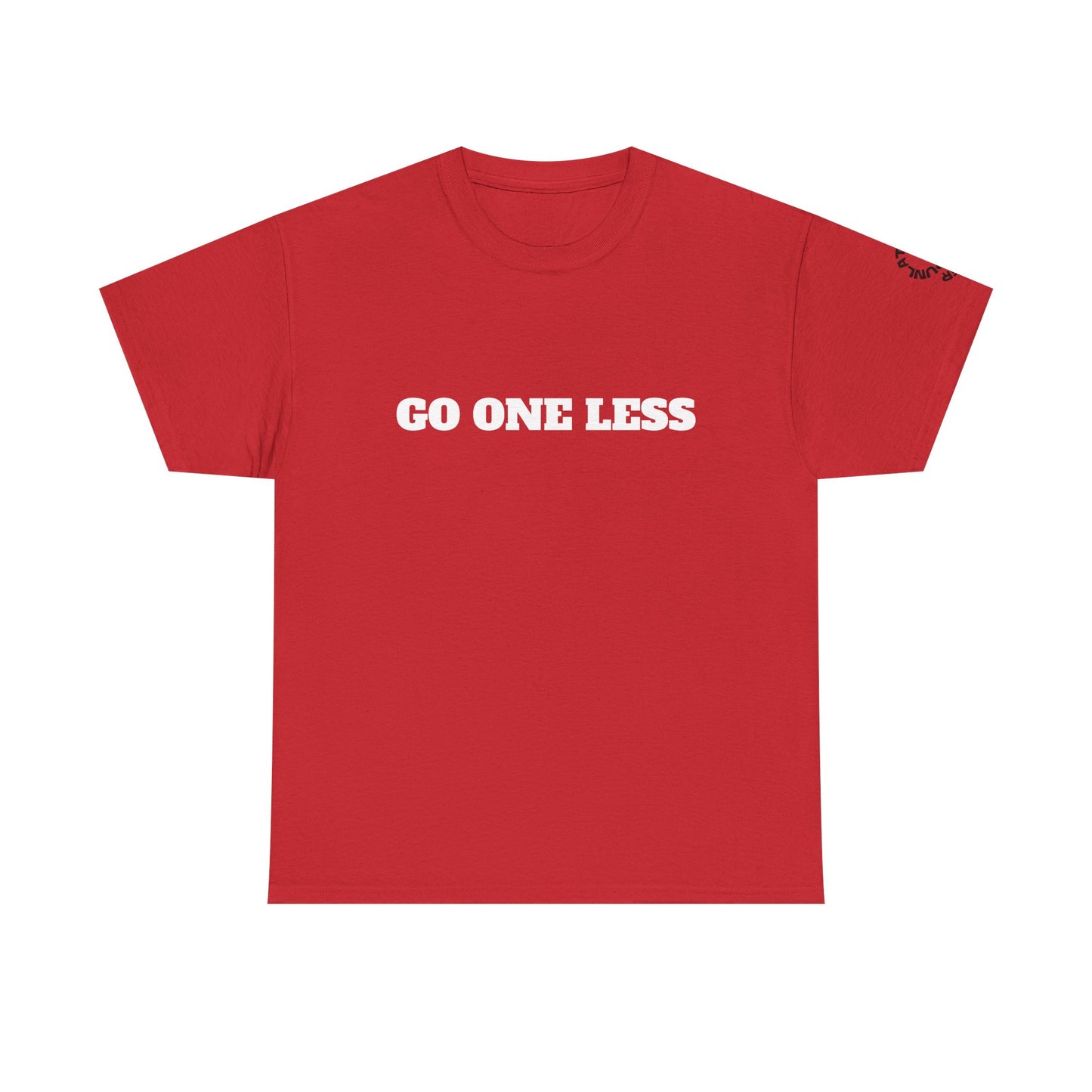 Red 'Go One Less' Tee
