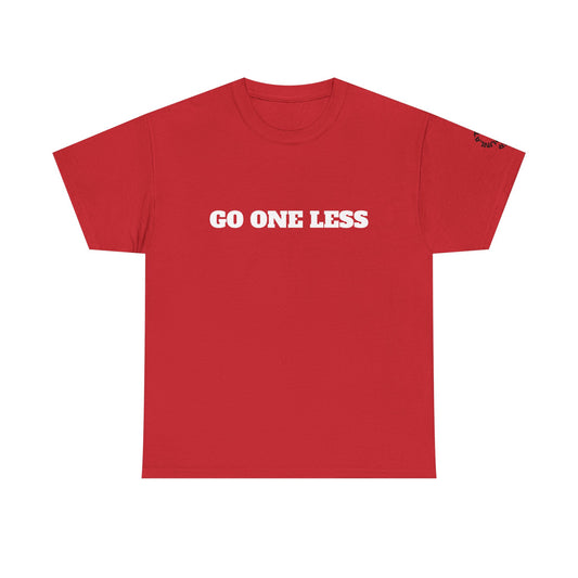 Red 'Go One Less' Tee